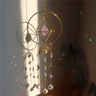 Wedding Dropshipping Home Car Hanging Decoation Gift Wedding Moon Sun Catcher Purple Crystal Prism