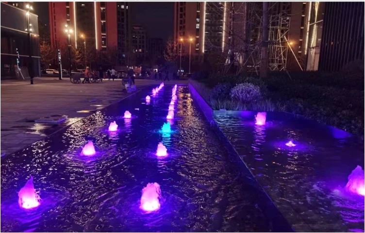High Quality Modern Outdoor Water Fountain Jet with Dancing Bubble Geyser Nozzles Stainless and Stone Material for Garden Use supplier