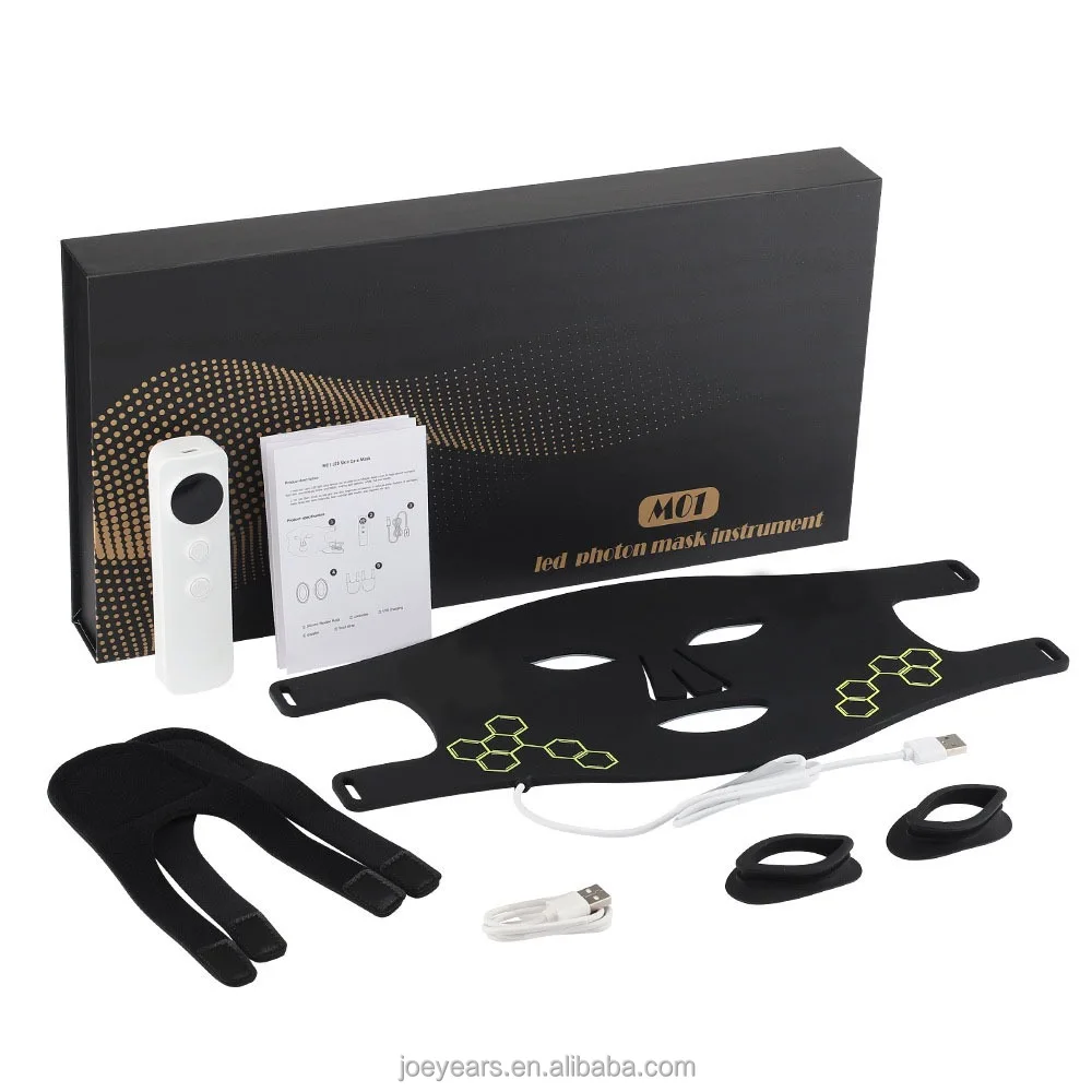 LED Photon Beauty Mask Instrument 216pcs LED Beads Facial Beauty Mask Infrared Red Light Therapy Face Mask