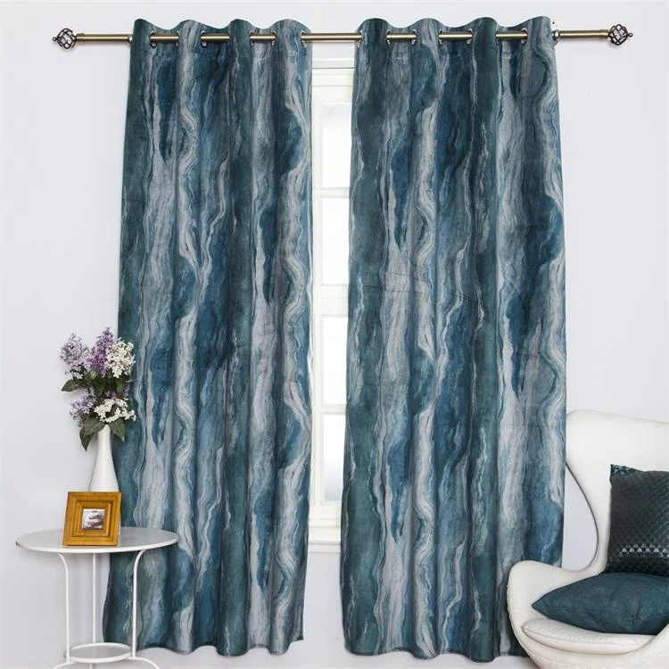 Print curtain luxury curtains for the living room and bedroom cool and refreshing feeling