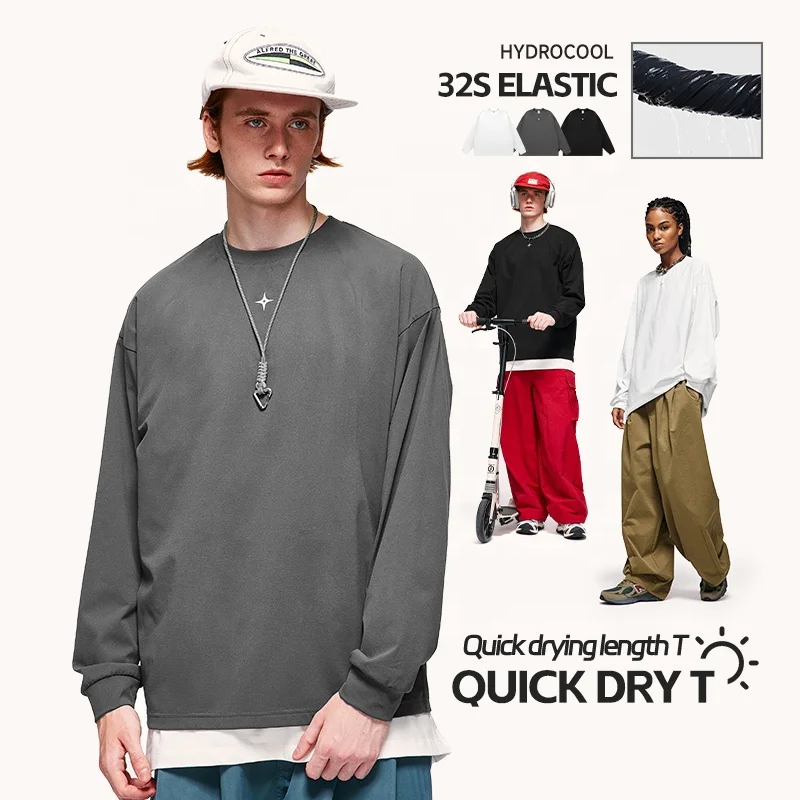 INFLATION Quick Dry white plain t shirt  100% polyester Sporty training wear oversize t shirts