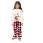 Family Custom Animal Pattern Red Plaid Pants Amtumn Family Pajamas Matching Sets For Christmas
