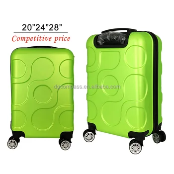 ABS material Combination lock/travelling luggage fashion trolley suitcase 8-Wheel Spinner Lightweight Hardside Suitcase sets