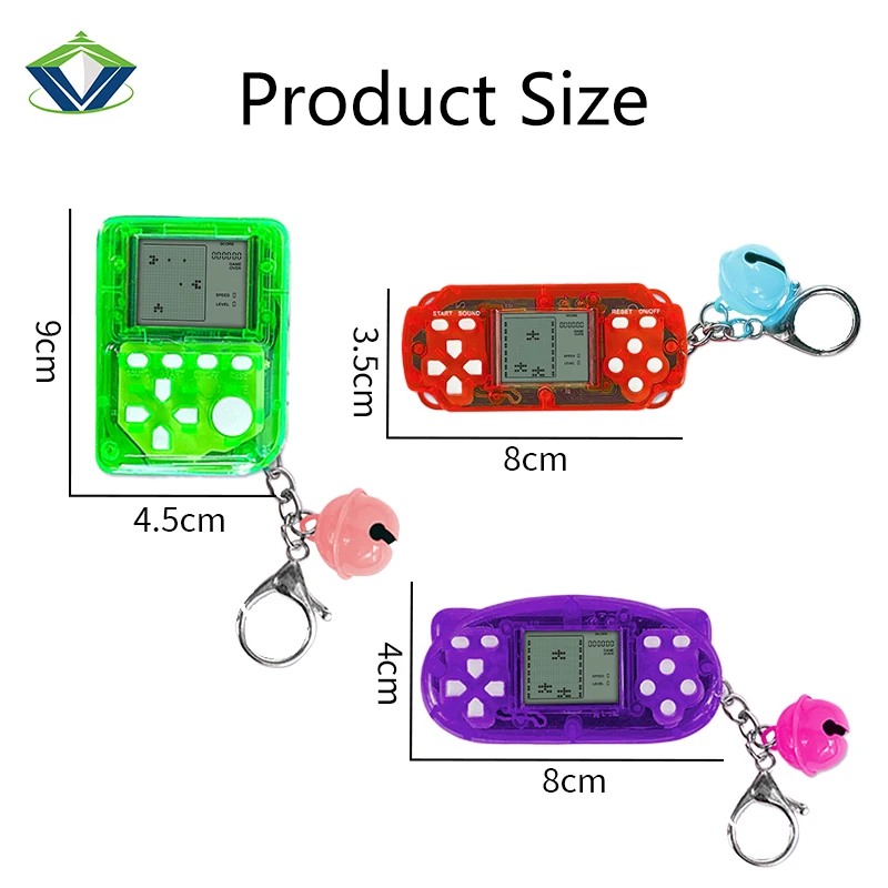 Funny Portable Mini Game Player with Keychain Toy