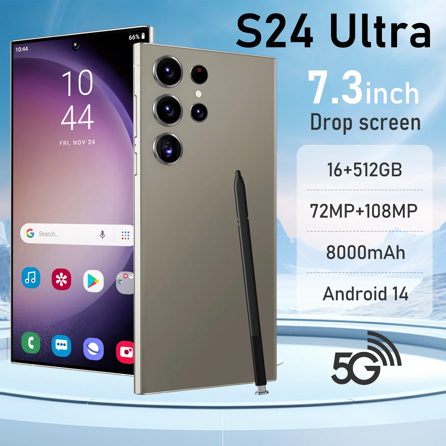 Original phones s24 ultra Smartphones For s24 ultra 16GB+1TB 5G Dual SIM Cellphone Mobile Phone s24 ultra 5g smartphone