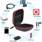 Waterproof Earbuds Carrying Case Headset EVA Travel Storage Box For AirPods/Powerbeats/iPod/MP3/TF Card/U Disk/USB