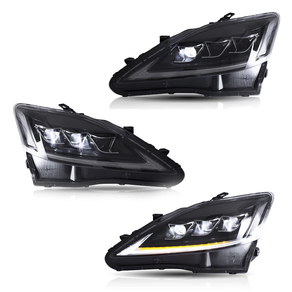 product headlight head light led 3 lens headlights car headlamp for lexus is is250 is350 head lamps 2006 2012 plug and play-5