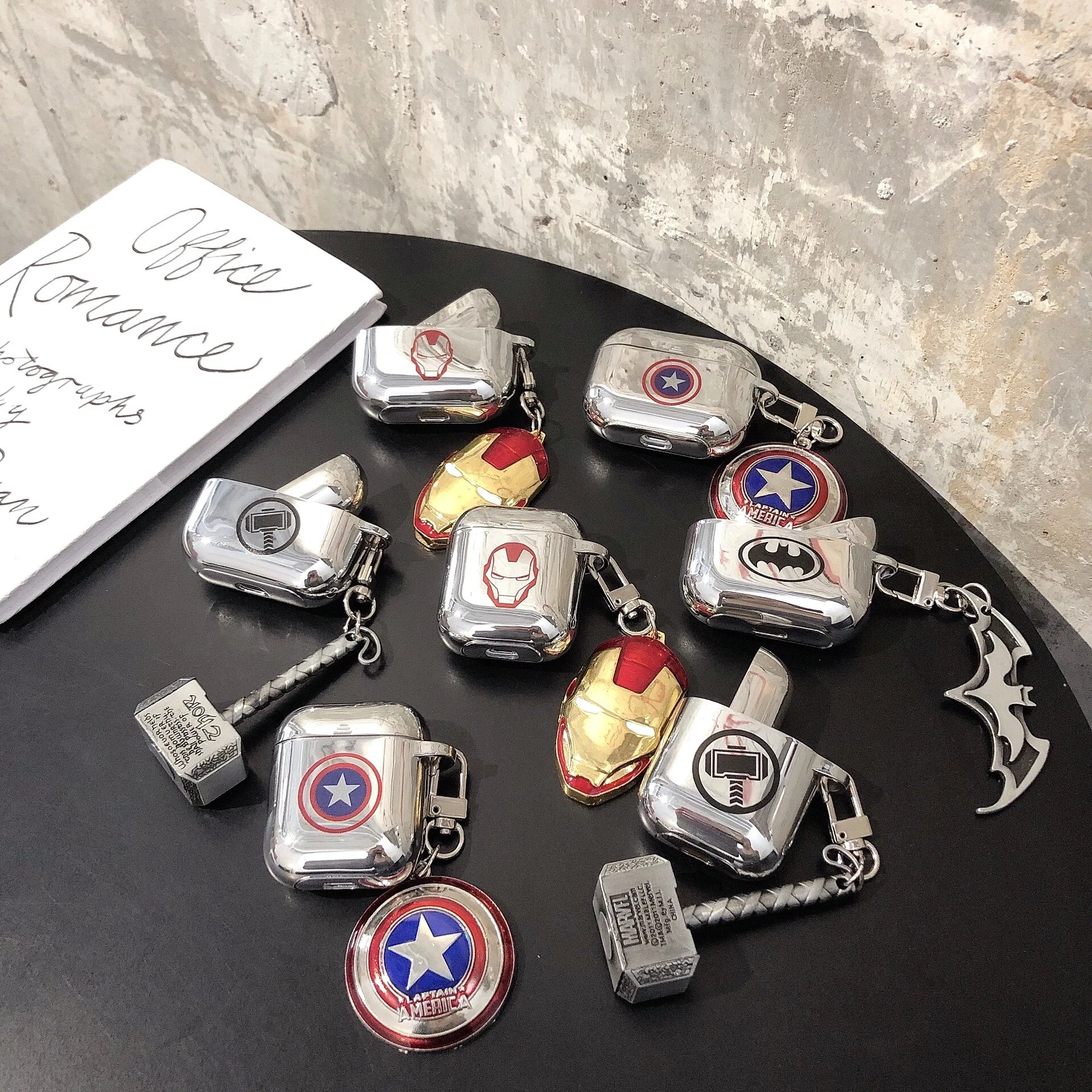 Electroplated Iron Man Shockproof Cover For Apple Airpods 1 2 With Pendant  Chain Marvel Superhero The Avengers For Airpods Pro - Buy Electroplated  Iron Man Shockproof Airpods Cover,Cover For Apple Airpods 1