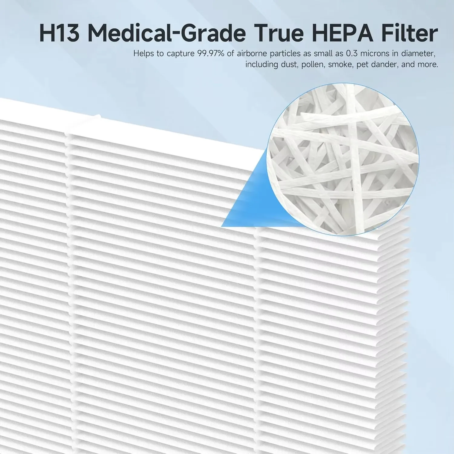 product customized 2 packs aph4000 replacement filter compatible knka air purifier 2 in 1 h13 true hepa activated carbon panel filter-5