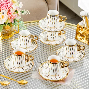 Ceramic Light Luxury High-value Coffee Cup European-style High-end Exquisite English and Saucer Afternoon Tea Set