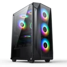 Computer Case New Computer Cases 2020 New Edition Windmill Water-Cooling Side Glass RGB Gaming Computer Case