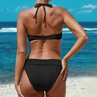 Beachwear 2021 Female 2 Pieces Swimsuit Bikini Hot Beachwear Thong Solid Color 2 Piece Bikini Set