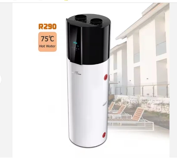 200 L All-in-One Air Energy Heat Pump Stainless Steel 220V 50Hz CE Certified New OEM For Hotel Outdoor Applications R290