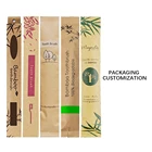 Factory Hot Sale Custom Color Logo Biodegradable Wave Handle Natural Bamboo Toothbrush