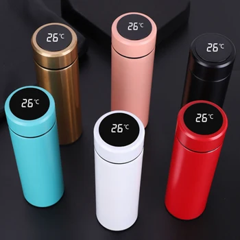 500ml Intelligent Digital Termos LED Temperature Display Water Bottle Cup Flask Tea Infuser Vacuum Insulated Thermos Bottle