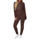 Custom Crop Hoodie Custom Logo 100% Cotton Fitness Plain Over Size Crop Top Hoodies And Jogger Set For Women