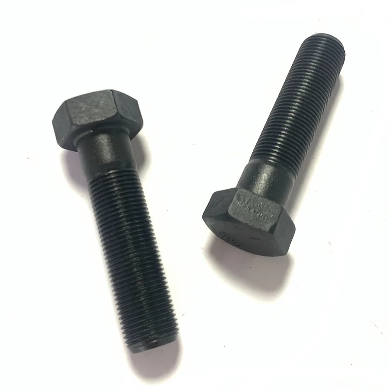 Customized Steel 10.9 Black Oxide ASTM A325 High Strength Heavy Hex Structural Bolts Black Hex Bolt factory