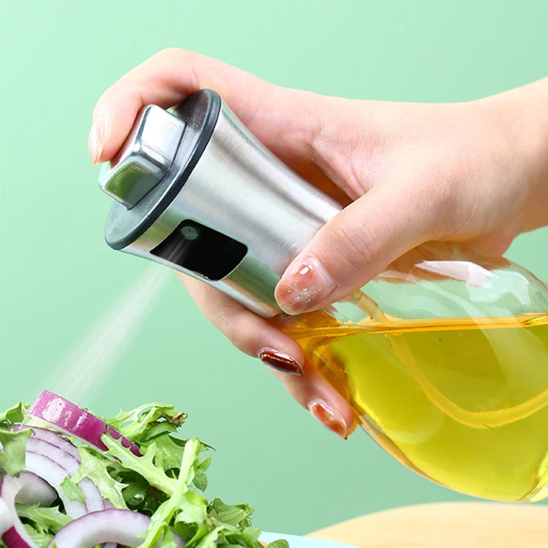 2023 Essential Upgraded Food Grade Cook Kitchen Glass Mist Stainless Steel Vinegar Olive Oil Sprayer