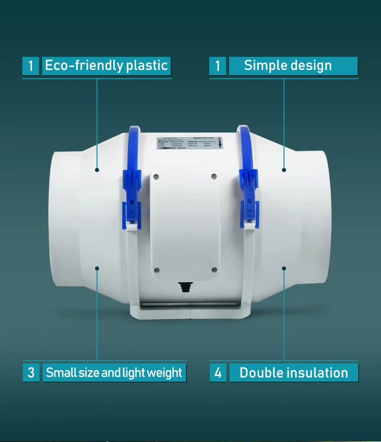 Inline Duct Fan, Wall, 220V, Plastic - detail 16
