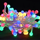 Rgb Rgb String Light European Plug-in RGB 60Leds Christmas Commercial Outdoor Garden Party Decoration Led String Lights