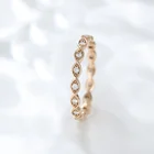 Ring Ring Woman Stacking Ring 14K Rose Gold Unique Eternity Moissanite Wedding Band Gift For Women