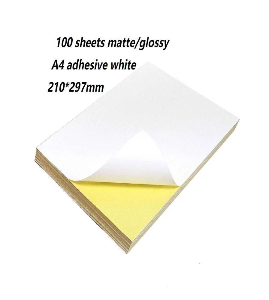 Quality A4 White Sheets Self Adhesive Sticky Sticker Label Printing Matt Paper 