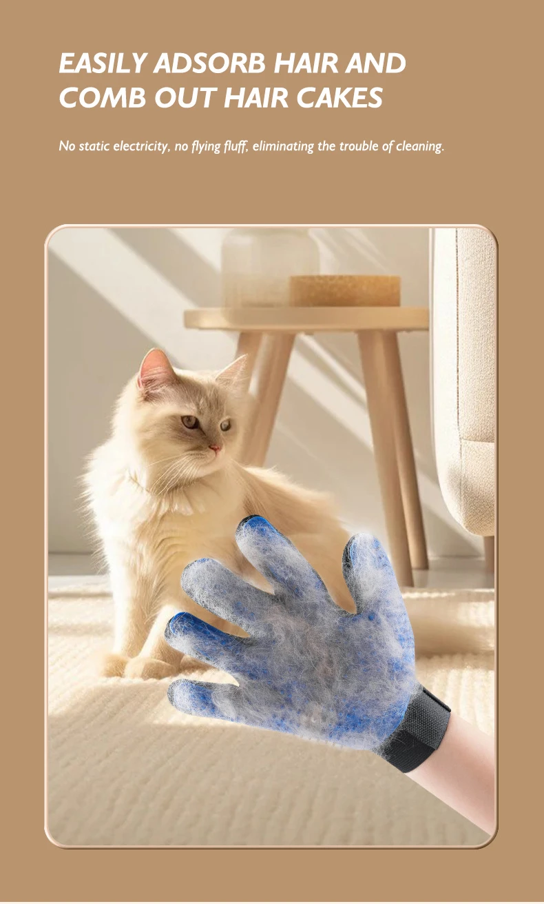 Hot Sale Pet Grooming Gloves for Cats Dogs Hair Removal and Cleaning Reusable Massage Spray Gloves Pet Products manufacture