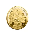 Old Gold 2021 Hot Sale Buffalo Old Head Gold And Silver Coin Commemorative Medallion Commemorative Coin