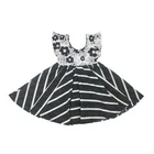 Ready To Ship Girls Peasant Flower Stripe Dress Princess Toddler Girl Dress Feathers Baby Girl Easter Dress