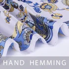 Hand Scarf 100 Moq Scarf No MOQ Free Sample Hand Rolled Hem 100 Pure Square Custom Digital Printed Own Design Silk Scarf