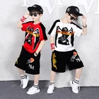 Boys 2020 Loose Children's Suit Boys Summer Children's Sportswear Cotton Short Sleeve Suit