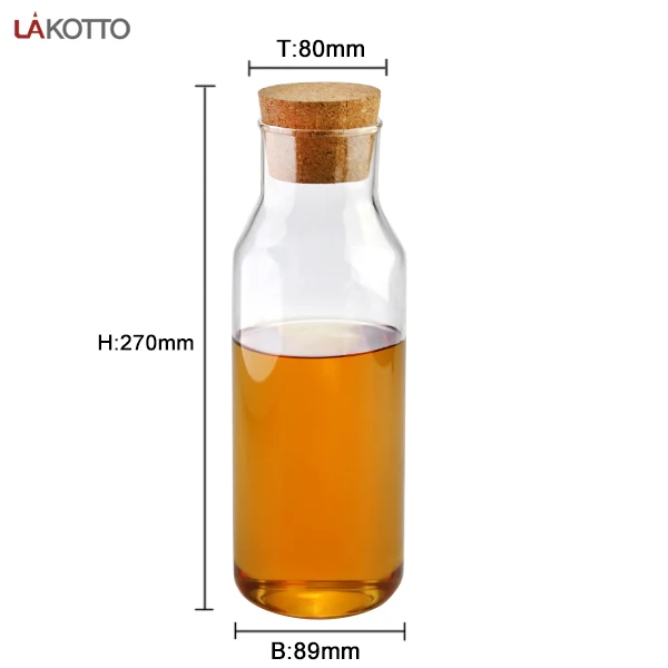 Custom reusable 120ml large borosilicate glass water bottle frosted water bottle glass bottle with cork
