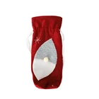 Christmas Decoration Longstar Soft Polyester Couple Christmas Bottle Wine Cover For Decoration Home