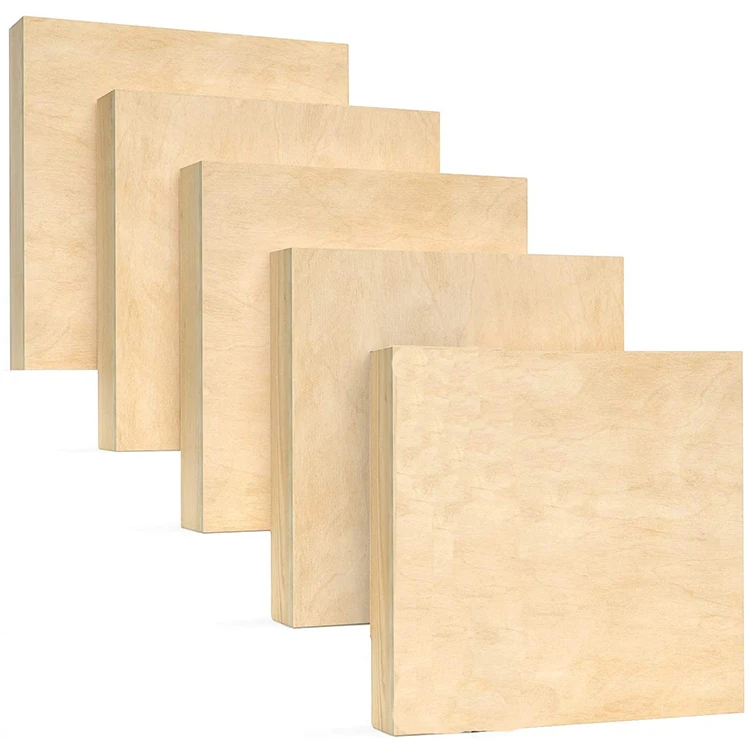 Blank Square Wooden Canvas Cradled Panel Boards for Craft Painting Drawing 8 Pieces Assorted Size Unfinished Wood Canvas