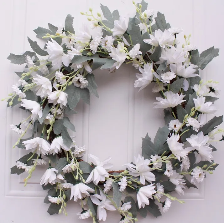 High Quality Decor Wreath Rose Flower 50cm Decorative Wreath In Front Of The Door