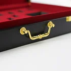 Factory Direct Sale Luxury PU Leather Box With Custom Black Leather Wooden Box Lining