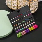 Earrings Earrings Colorful Bear Earrings For Kids Women Little Girls Crystal Stud Earrings Set