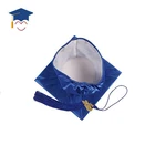School Uniform Schooluniform Navy Blue Shiny Graduation Hat For School Uniform With Tassels