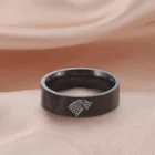 Ring Fashion Punk Gold Plated Men Ring Wolf Dragon Snake Hip Hop Black Stainless Steel Ring