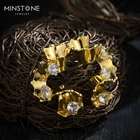 Gold Earrings Earrings Irregular Brass 18K Gold Plated With Zircon Trendy Stylish Drop Earrings For Women Girls