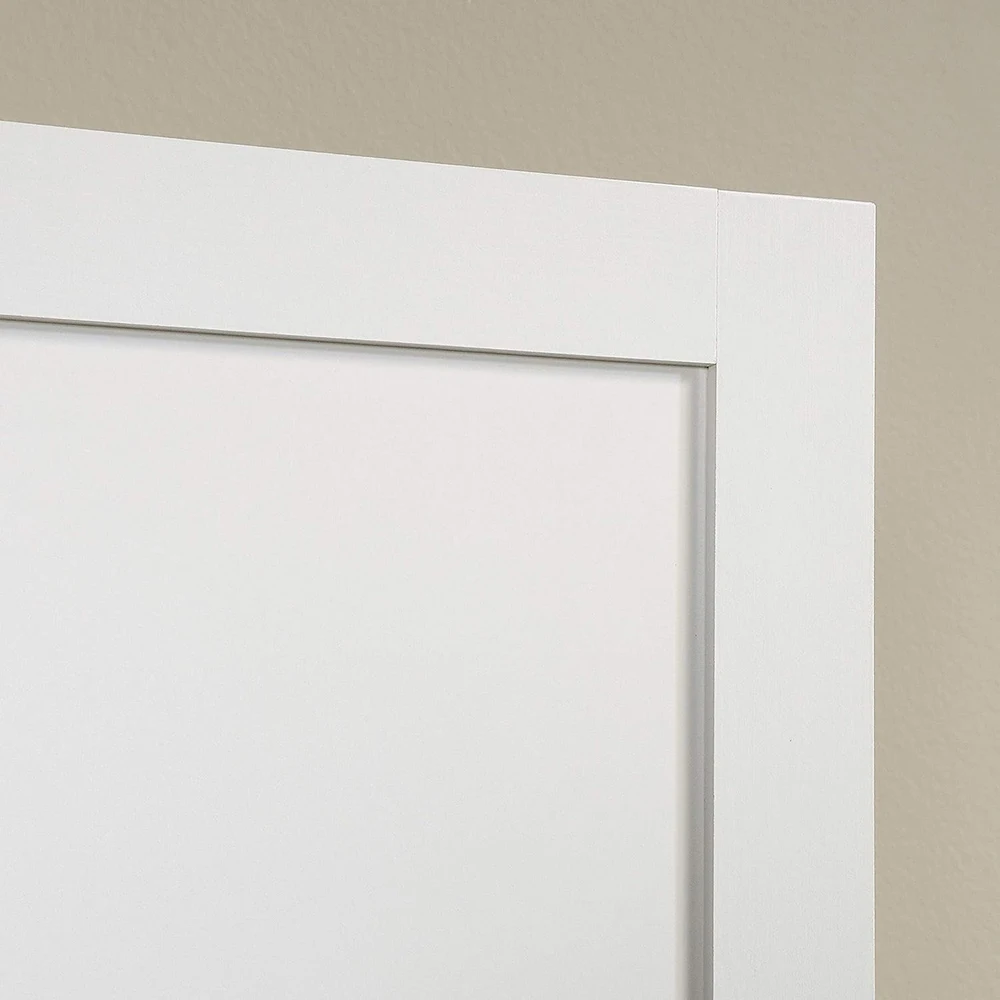 Modern 4-Shelf Tall White Wood Storage Cabinet with 2 Doors for Living Room supplier