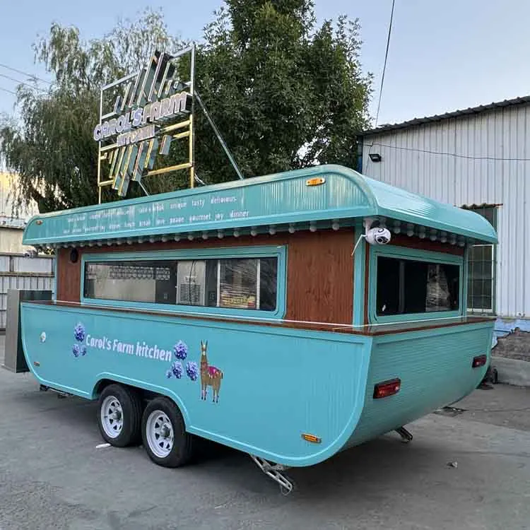 Élelmiszer Cart Catering Trailer Hotdog Mobile Cart Food Truck Mobile Food Dining Autó adatai
