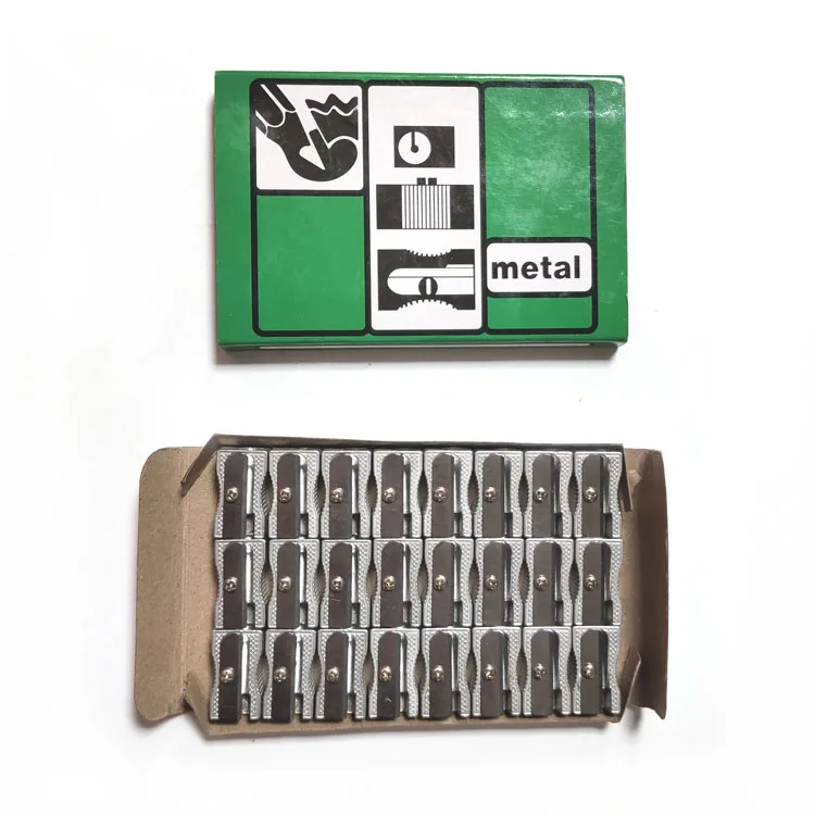 Stationery Metal Pencil Sharpener Single One 8mm Hole Pencil Sharpener for School and Office