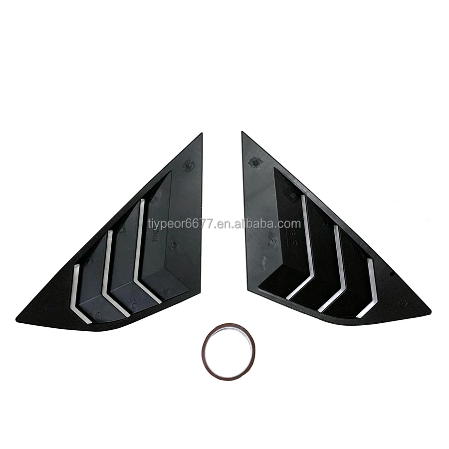 product rear side window louvers for side window sun shade compatible with 2012 2018 ford focus air vent scoop cover louver accessories-7