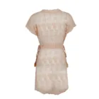 Women Cotton Dress 2020 New Arrival Fashion Beachwear Women Cotton Lace Translucent Mini Dress With Ties
