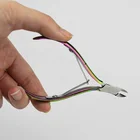 Nippers Cuticle Custom Logo Private Label Sharp Stainless Steel Professional Rainbow Manicure Nippers Cuticle Trimmer