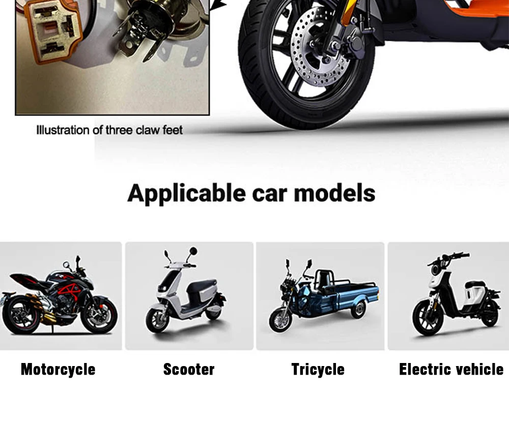 TECH-KING Super Brightness Projector Lens Light 12V-80V White yellow Universal H4 BA20D P15D Motorcycle LED Headlight Bulb Lamp