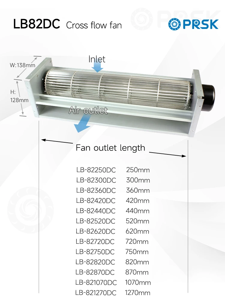 Tangential Fan, PRSK, 82mm, 24volt - detail 6