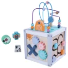 Wooden Educational Toy Educational Toys Montessori Wooden Farm Bead Maze Activity Cube Toy