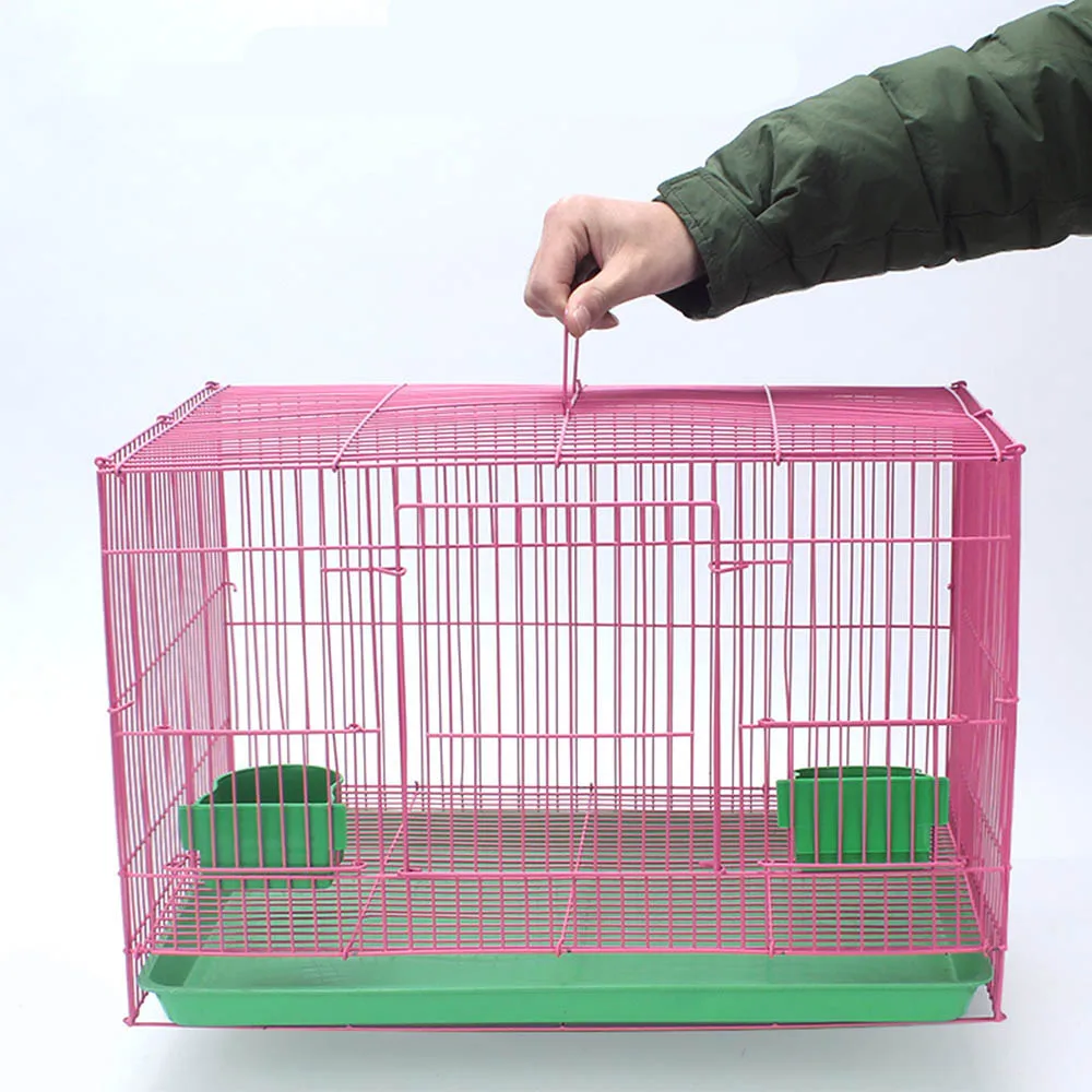 Safe and reliable door lock of Breathable Bird Cage/Rabbit Cage in 3 colours